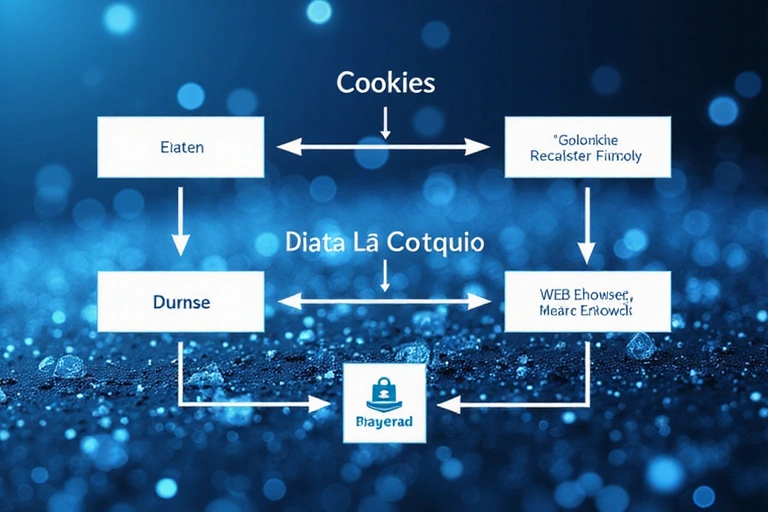 Diagramma che mostra il flusso di dati dei cookie tra browser e server