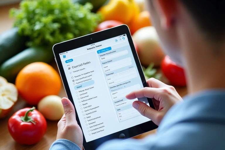 Persona che compila un questionario personalizzato